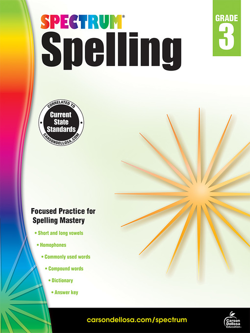 Title details for Spectrum Spelling, Grade 3 by Spectrum - Wait list